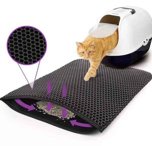 Alfombra Atrapa Arena Gatos - Tapete Antideslizante Eficaz para el Hogar
