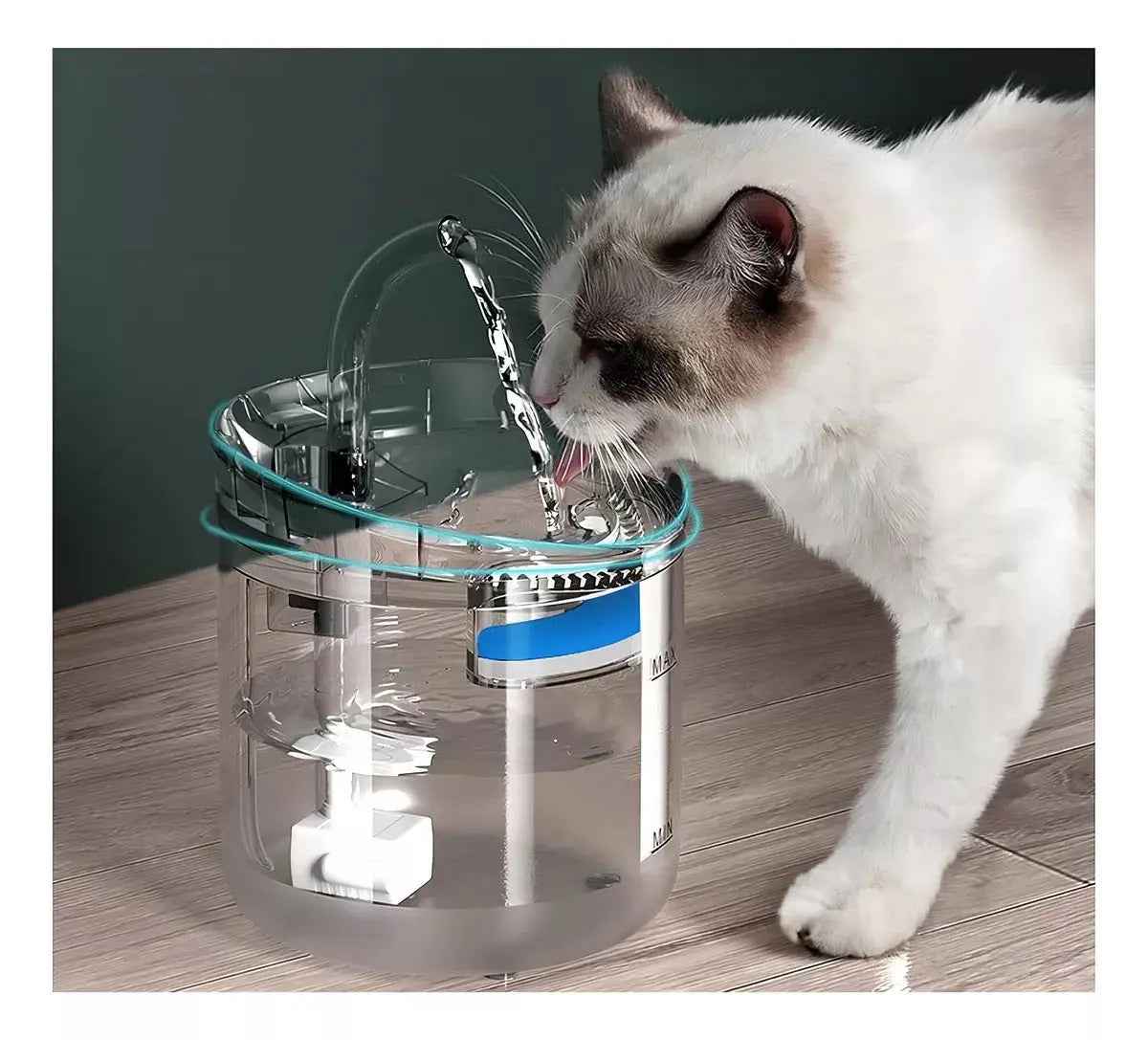 Fuente de Agua Transparente tipo Grifo para Gatos y Perros