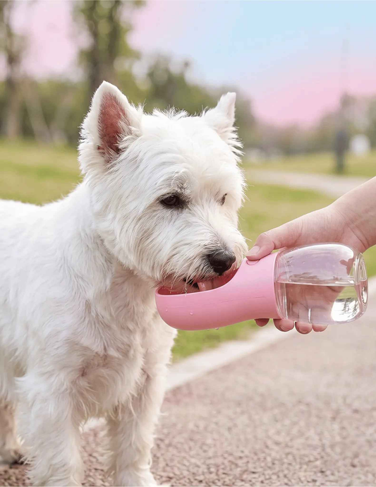 Botella Bebedero Portátil para Mascotas 500ml - Ideal para Perros y Gatos - Hover