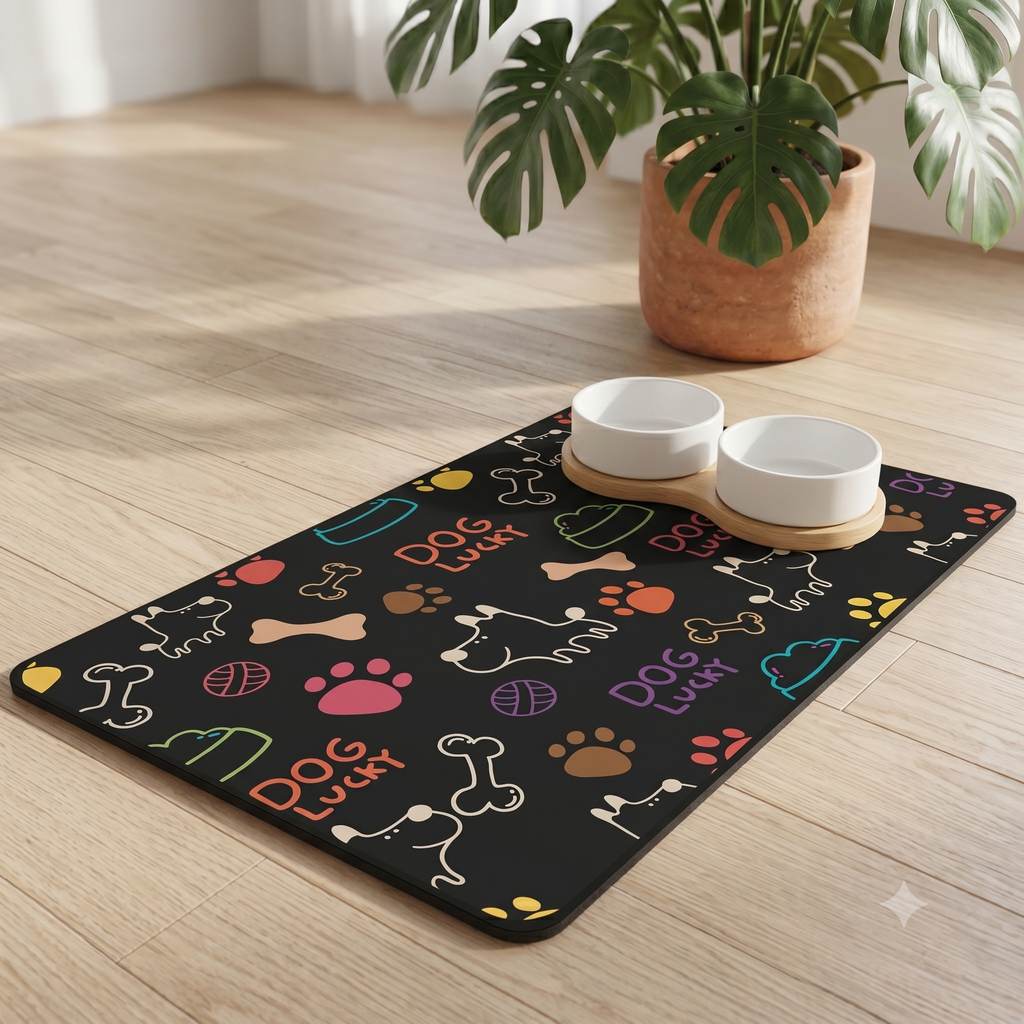 Mantel comedero antiderrames bajo los platos de mascota – protege el piso de derrames, hogar limpio Chile