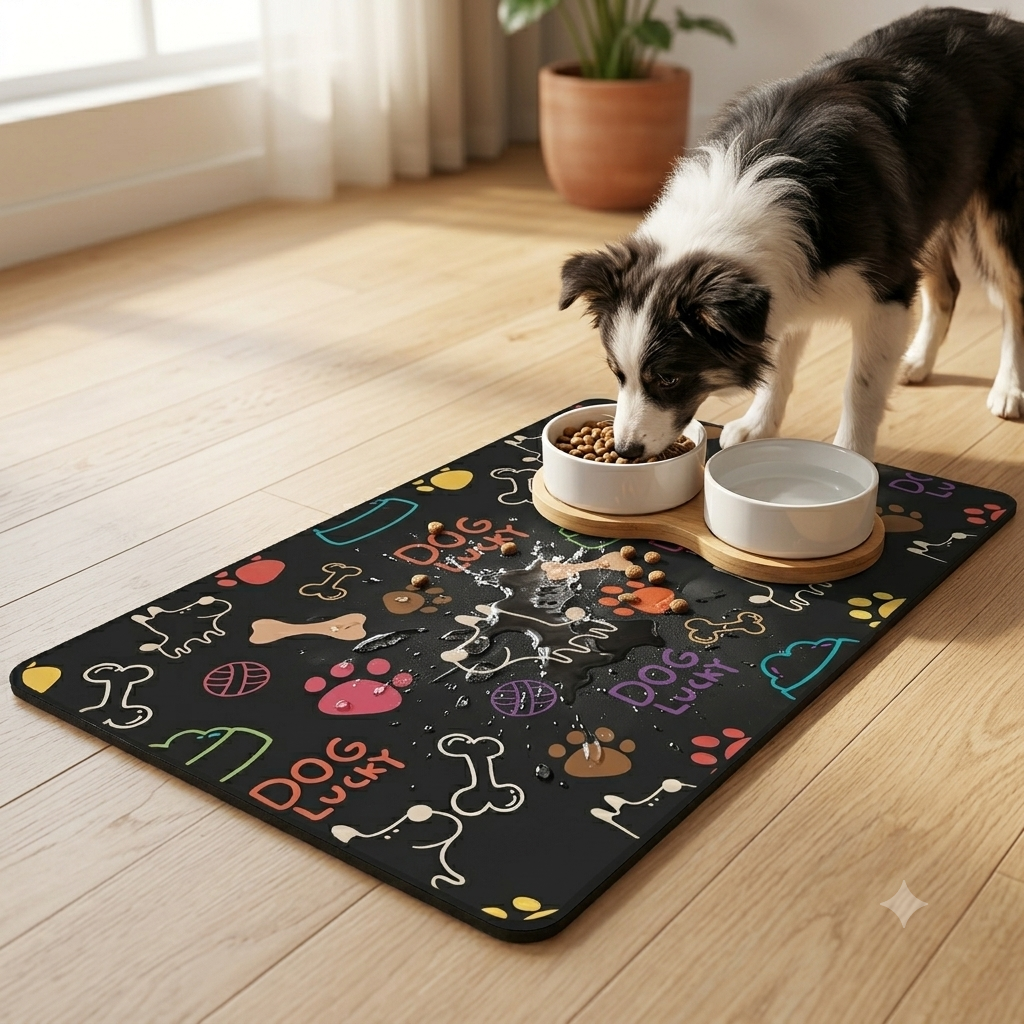Mantel comedero decorativo para mascotas – zona de alimentación limpia y ordenada, despacho a todo Chile