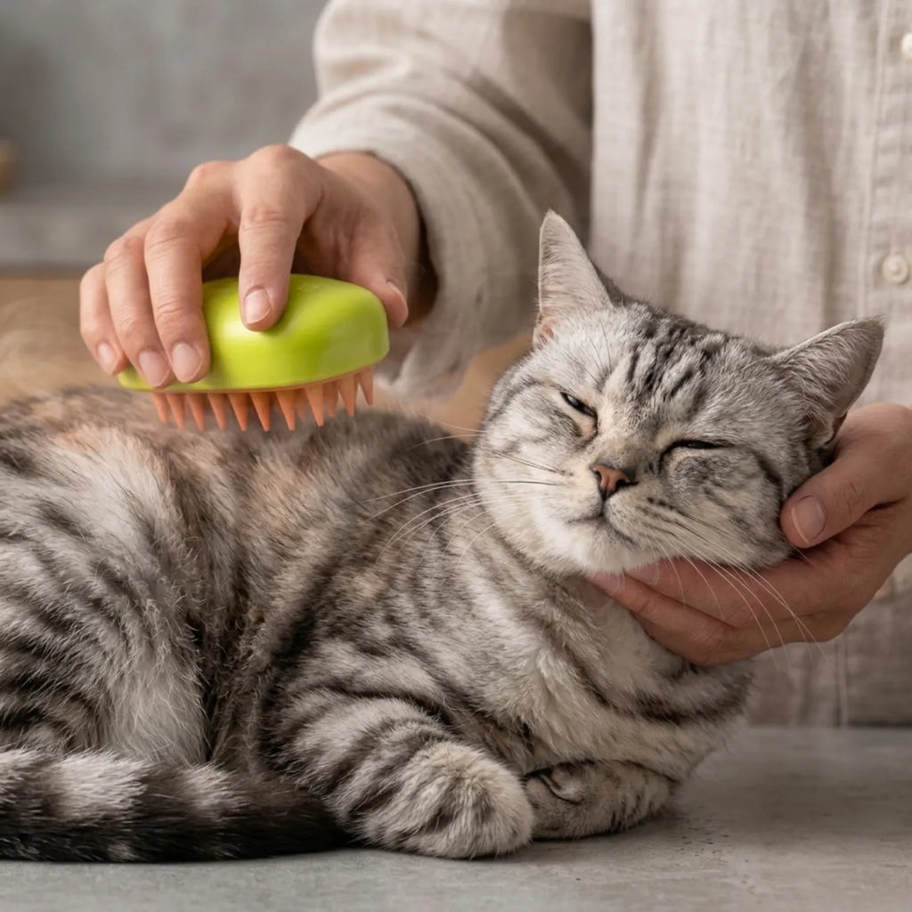 Cepillo aseo mascotas vapor nudos pelecha regalón – grooming casa profesional Chile