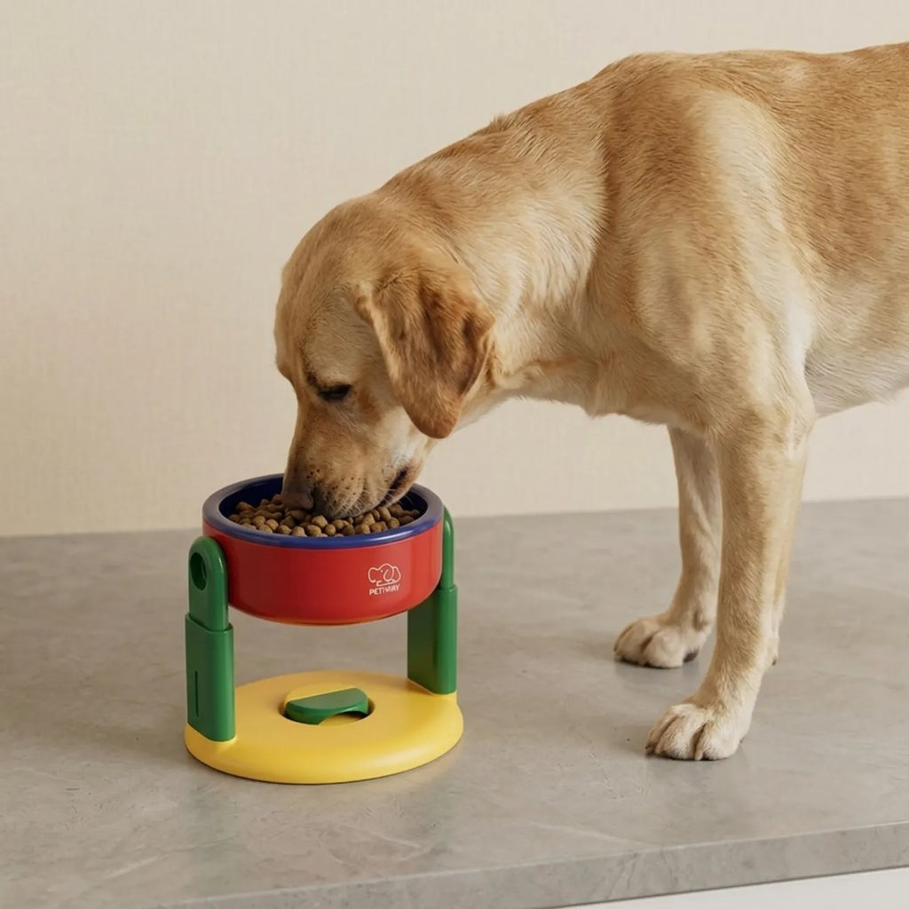 Comedero ergonómico perros rojo rosado antideslizante – tienda mascotas Chile
