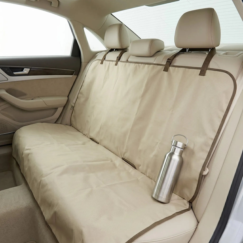 Forro tapete mascotas instalado asiento trasero auto beige – antideslizante compatible SUV Chile