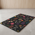 Mat alimentación mascotas antiderrames 5 diseños negro beige café protege piso comedero Chile