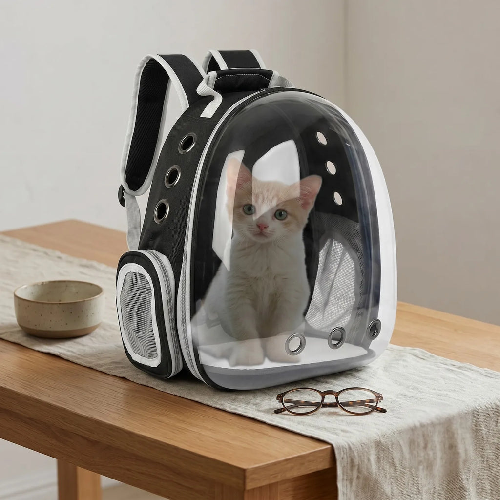 Mochila cápsula para perros y gatos pequeños – ventilación y base desmontable, tienda mascotas Chile