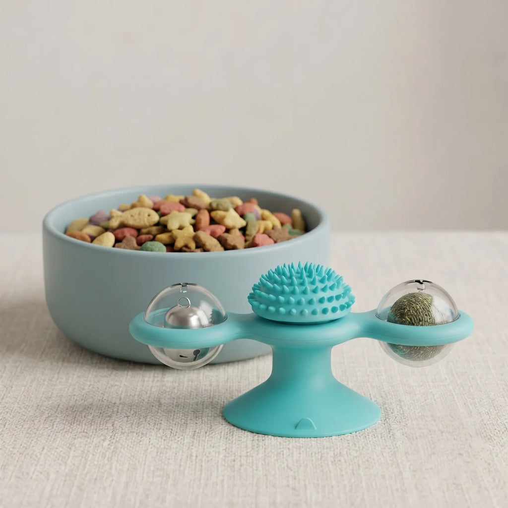Torre juguete felino molino aspas giratorias – instinto cazador gatos, accesorios chile