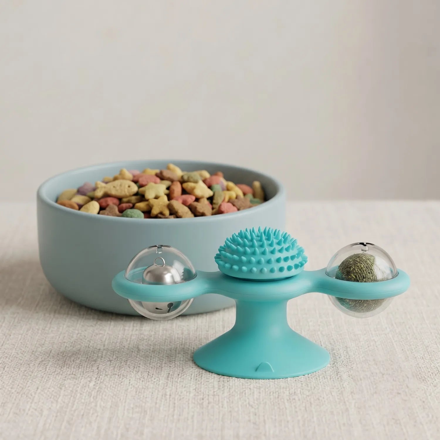 Torre juguete felino molino aspas giratorias – instinto cazador gatos, accesorios chile